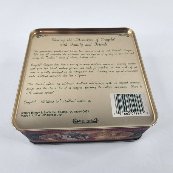 Vintage 1994 Crayola Crayon Tin Collectible Binney & Smith USA Container Box - Picture 7 of 7
